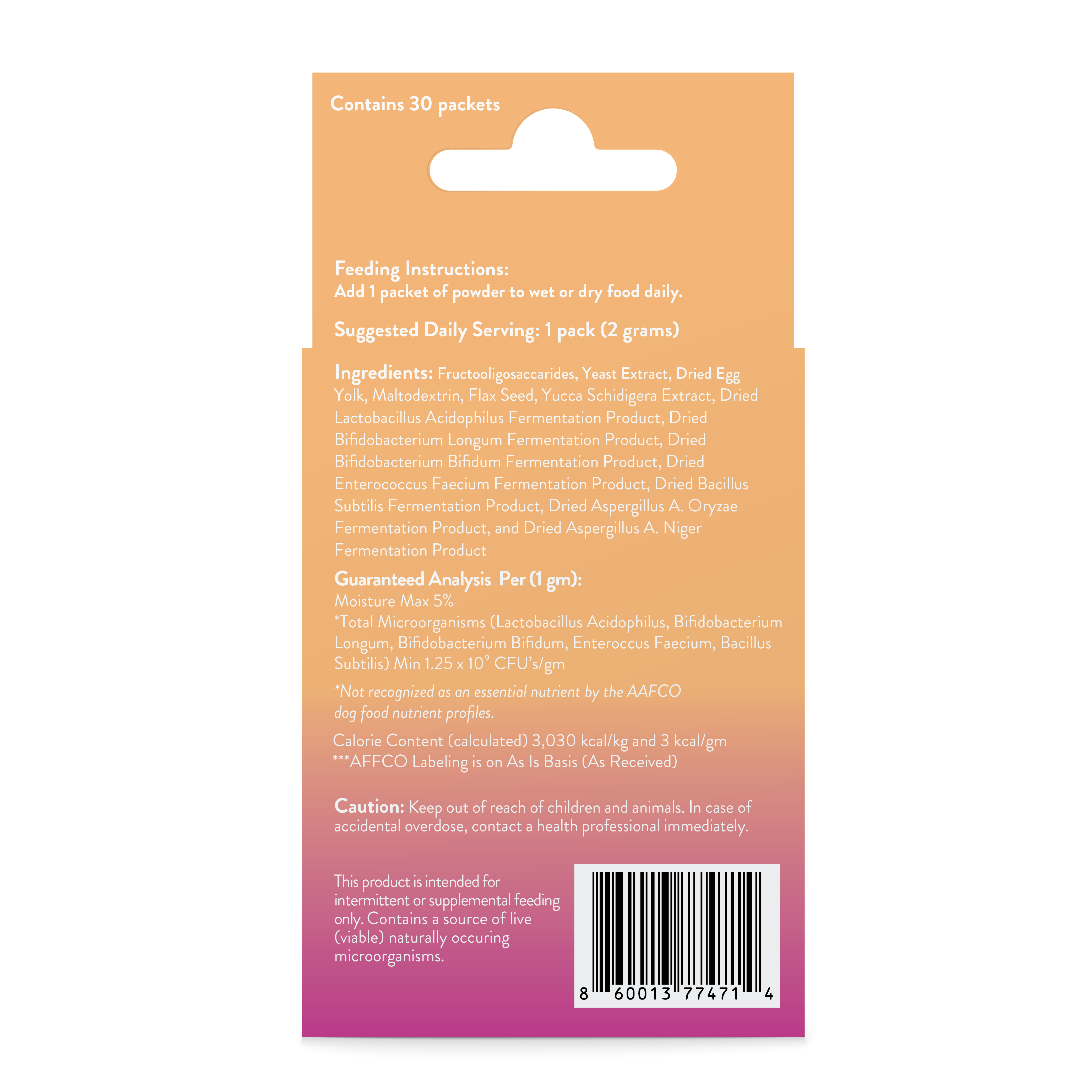 Probesties Complete Digestive Care Probiotic Food Topper For Large Dogs